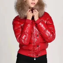 Зимняя женская куртка, высокое качество, пуховик для женщин,, короткие теплые женские пуховики, на молнии, с меховым воротником, с капюшоном, женские пуховики