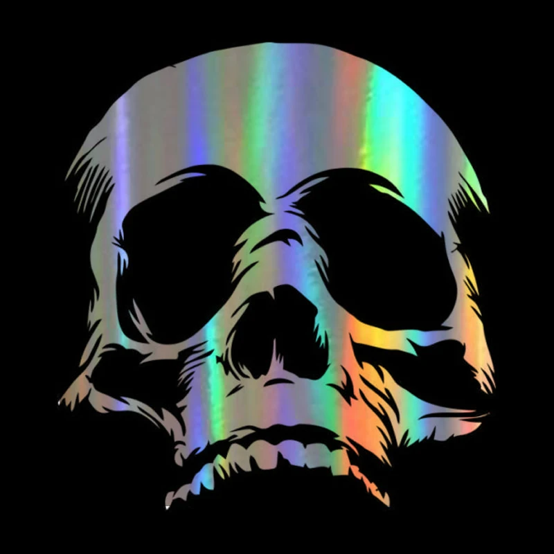 

Reflective Terrible Evil Skull Face Car Stickers And Decal Funny Bumper Window Motorcycle Cover Scratches Accessories PVC