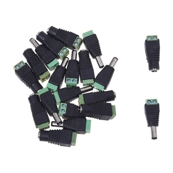 

10 pair adapter connector Jack Male to female DC for CCTV 2.1x5.5mm
