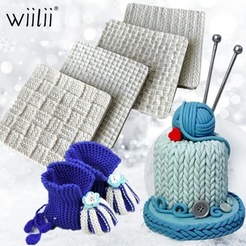 

Creative Sweater Wool Embossed Mould Silicone Mold DIY Fondant Cake Decorating Tool Chocolate Forms Pastry Bakeware Tools