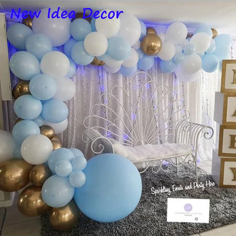 Balloon Garland Arch Kit 107Pcs/lot Light White Metal Gold Balloons for Party Suppies Globos Wedding Decoration Mariage