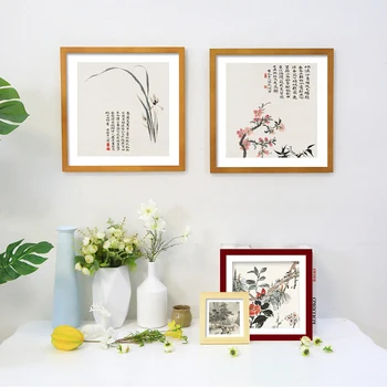 

Quality Wood Picture Frame 5/6/7/8/10 Inch Square Hanging Photo Frame For Home Decor Family Pictures Wall Painting Frames 1PC