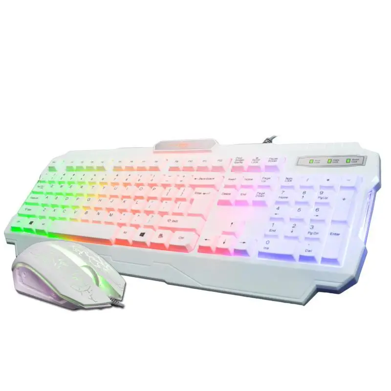 

Machinery Keyboard Set Shining Game Machinery Mouse Laptop Computer Accessories Gaming Mouse Keyboard Wholesale
