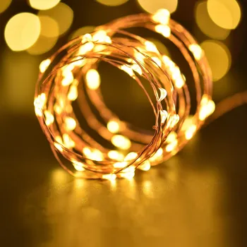 

50pcs Christmas Lights Garland LED String Fairy Light Battery Operated Decorative LED Lights Street Wedding Party New Year Decor