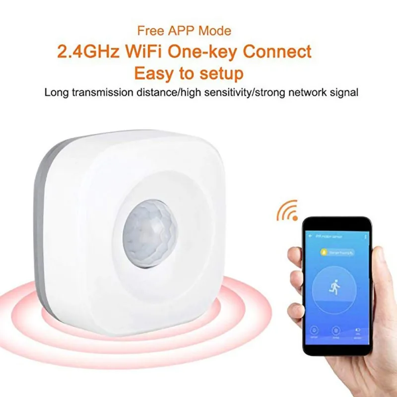 WiFi PIR Motion Sensor For Home Office Security Alarm Compatible With TUYA IFttt