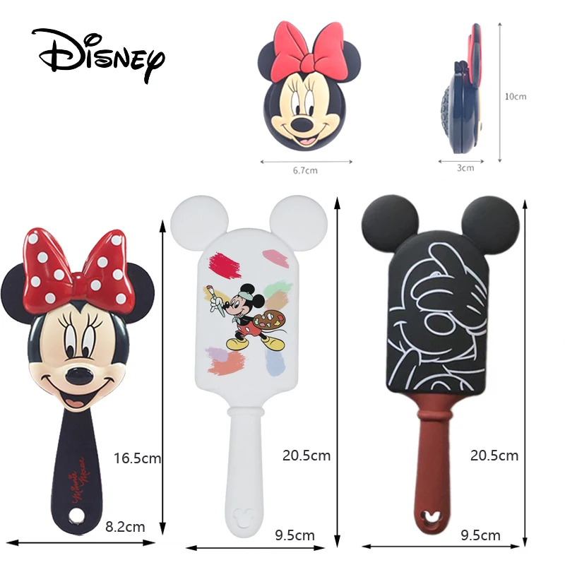 Mickey Minnie 3D peine Disney masaje con colchón de aire peine adorable caricatura animé peine chica suave Anti-estática cepillo de regalo