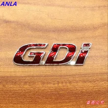 1pcs 3D Metal GDI logo stickers Car trunk Sticker Emblem Badge car styling for Hyundai Sonata All New Santafe new Tucson ELANTRA