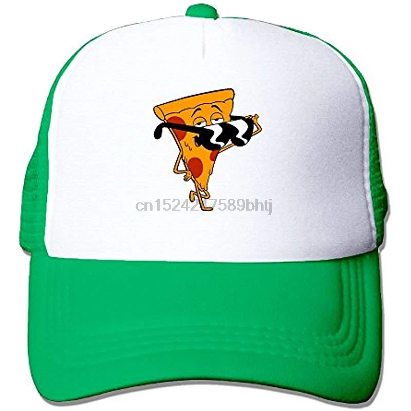 Мультфильм и пиццы сетки водителя грузовика Caps_Hats Регулируемый для унисекс черный