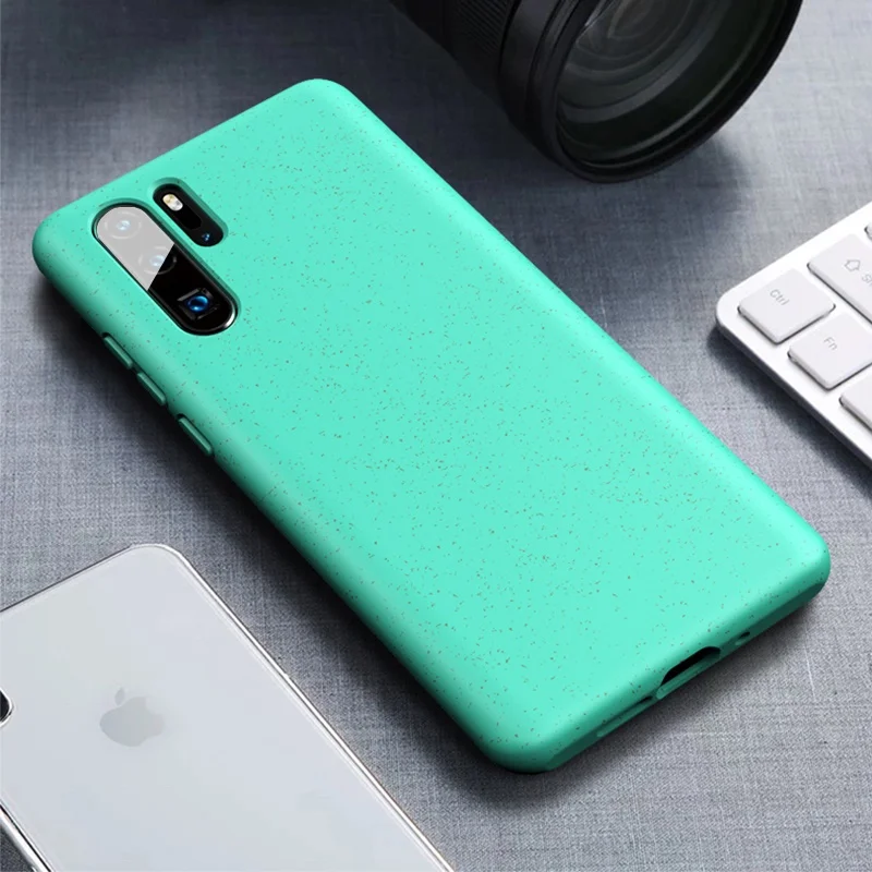 Musubo, Роскошный чехол для HUAWEI P30 Pro, силиконовый чехол на заднюю панель s, чехол для P30 Funda, Мягкая силиконовая рамка, Ультратонкий чехол, Капа 360 Full - Цвет: Светло-зеленый