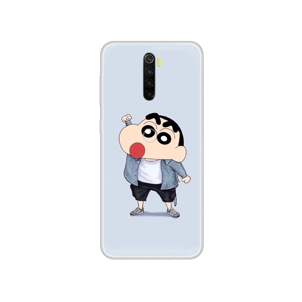 Аниме милые карандаши Shinchan мягкий чехол Etui Прозрачный для телефона XIAOMI Redmi Note 3 4 5 6
