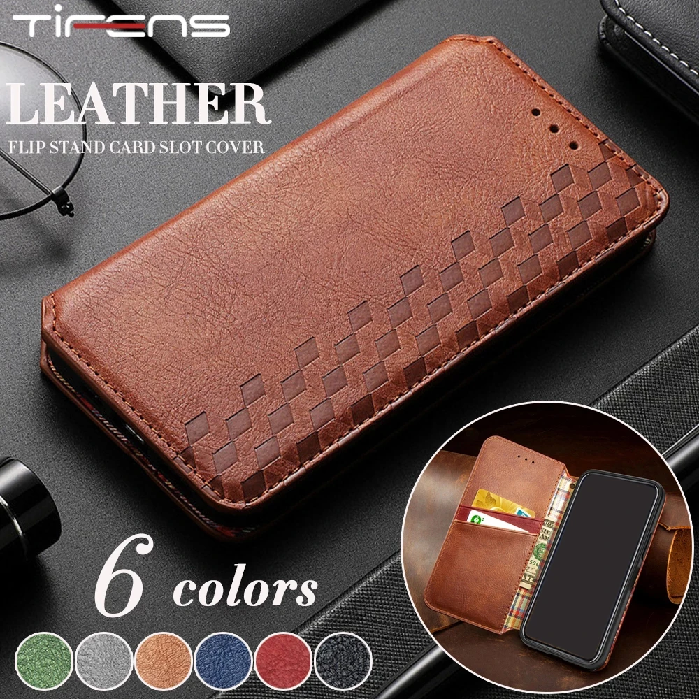 Magnetic Closure Flip Leather Case For iPhone 13 12 Mini 11 Pro XR X XS Max 8 7 6 6s Plus SE 2020 Wallet Card Slot Bags Cover cute iphone 11 cases