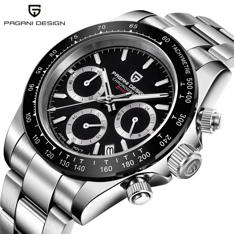 

PAGANI DESIGN Men's Watches Men Chronograph Military Quartz Watch Male Business Waterproof Wristwatch Clock Relogio Masculino