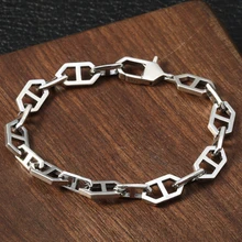 S925 стерлингового серебра Модный браслет в стиле минимализма женский тайский серебряный Ретро-творческие украшения для молодых