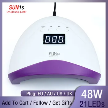 

SUNone Nail Dryer LED UV Lamp Nail 24W/48W Beauty Salon Makeup Cosmetic Nail Dryer Polish Machine for Curing Nail Art Tools