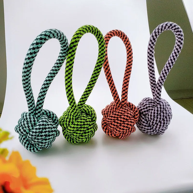 

Pet Supply Dog Cotton Rope Toys Dogs Chew Teeth Clean Outdoor Traning Fun Playing Molar Rope Ball Toy For Large Small Dog Cat