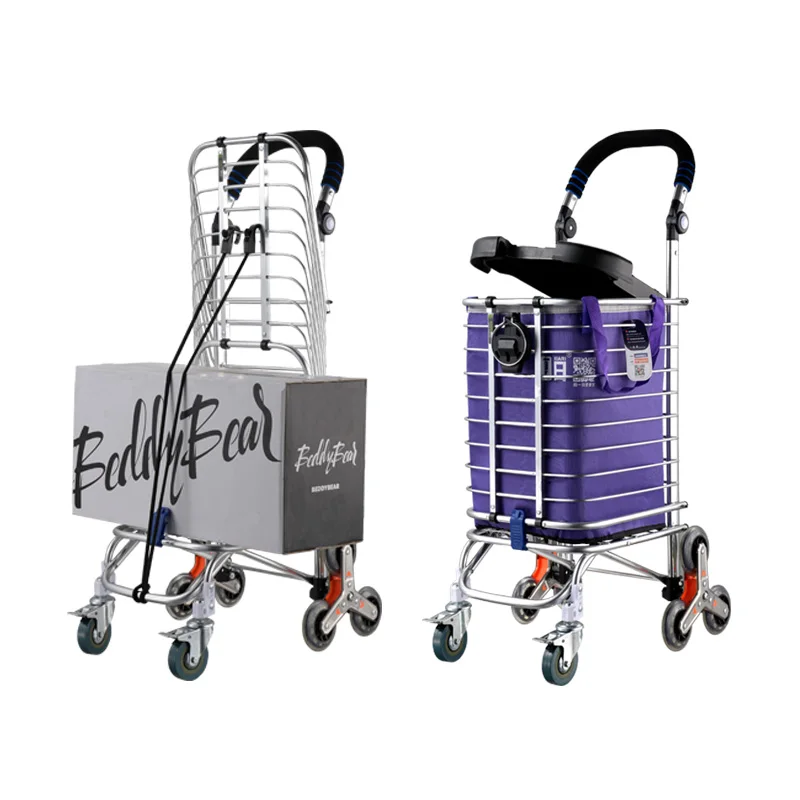 Shopping Cart Small Luxury Model Folding Old Trolley Basket Folding. |