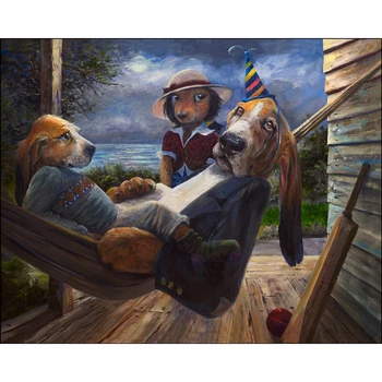 

DIY Painting By Numbers Dogs Kit Oil Picture By Numbers Animals Scenery Wall Art Painting on Canvas Home Decoration Gift