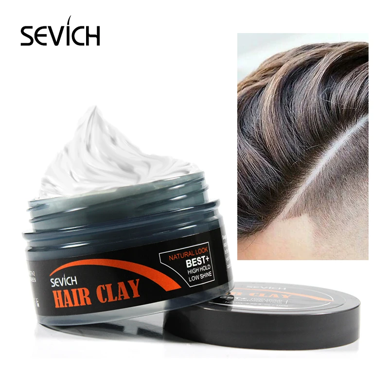 

Sevich 80g Hair Styling Clay Mud for Men Strong Hold Hairstyles Matte Finished Molding Cream Long Lasting Stereotype Hair Wax