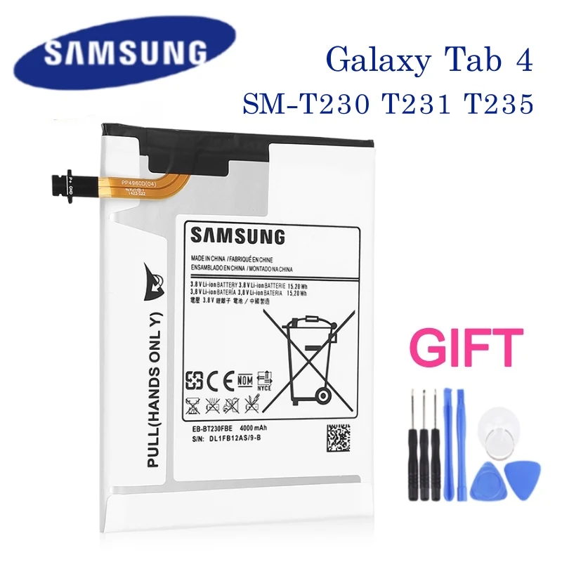 Оригинальный аккумулятор для планшета SAMSUNG Samsung Galaxy Tab 4 7 0 4000 мач T230 T231 T235 дюймов 10 |