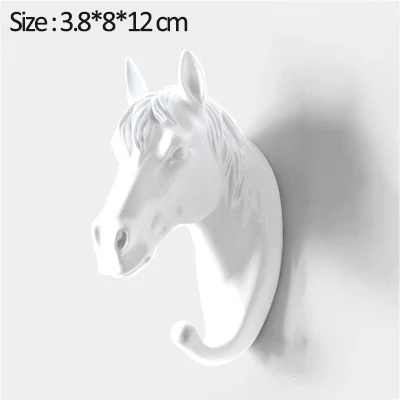White-horse Домашний крючок, декоративный крючок, золотые крючки в виде животных, держатель для ключей, настенный домашний настенный крючок, многофункциональный подвесной крючок, держатель, настенный крючок - Цвет: White-horse