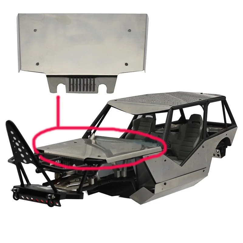 

RC Stainless Steel Engine Hood Panel Roof panel Side Panel Skid plate for Axial Wraith 90018