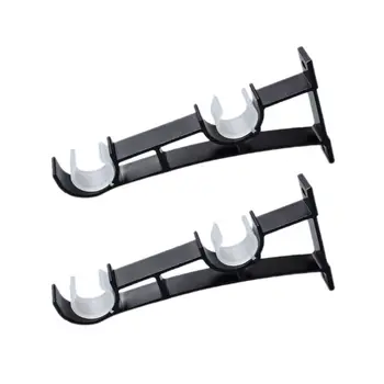 

2pcs/set Double Curtain Rod Bracket Window Hardware Holder Home Decor