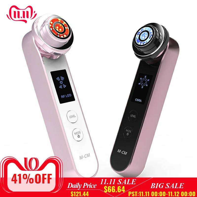 

RF Therma Beauty Instrument Rechargeable Handheld Ion Wrinkle removal EMS Hyper Pulse Facial Skin Lift Tightening Device