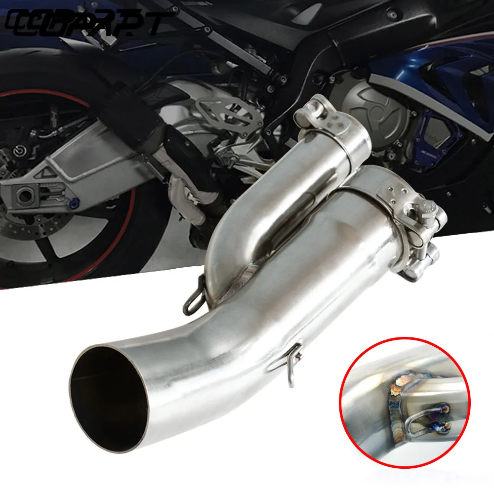 

Motorcycle Exhaust Muffler Modified Middle Connection Link Pipe stainless steel For BMW S1000xr S1000RR S1000 RR 2016 2017 2018