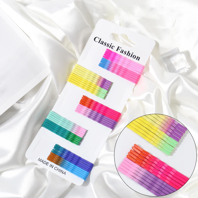 

50pcs Hair Clips Multi Color Bobby Pins Wave Flat Curved Hairpins Hair Styling Metal Barrettes for Women Girls Hair Accessories