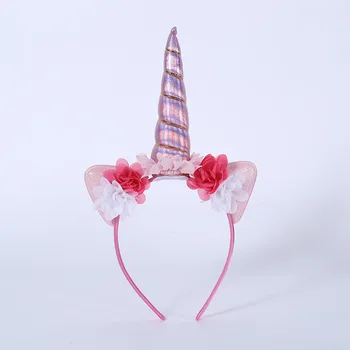 

8Pcs/Set Shiny Unicorn Headbands Kids Glitter Sequins Cat Ears Hairband Baby Girls Hair Bands Wholesale Hair Accessories