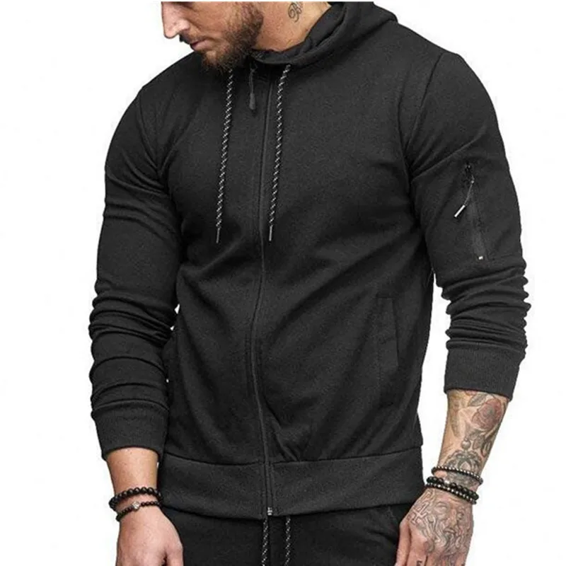 jacket01 Мужские куртки с капюшоном для бега на весну и осень, футболки, спортивные костюмы, спортивная одежда, толстовки, топы, мужские куртки для бега, спортивная одежда - Цвет: jacket01