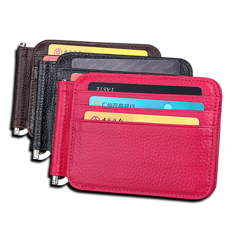 

Explosion-Style Leather US Dollar Clip Europe And America Creative Wallet Full-grain Leather Multi-functional US Dollar Wallet