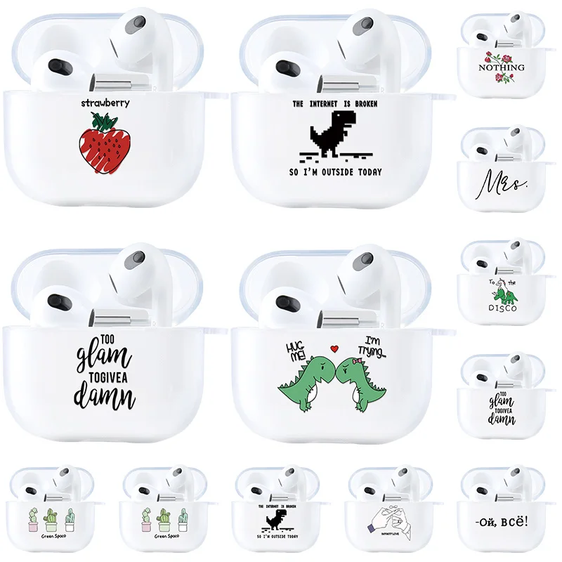 Clear Love Heart Earphone Case For Airpods 3 Wireless Bluetooth Charging Box For Airpod 2 1 Headphone Cases Cover Soft Silicone