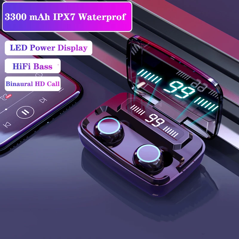 TWS Bluetooth наушники мини беспроводная гарнитура бинауральные HD звонки с цифровым