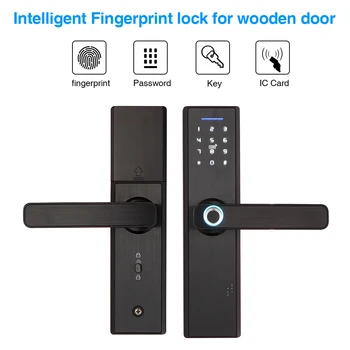 

Electronic Smart Biometric Door Lock RH Intelligent Fingerprint lock IC card password safy wooden door lock Electronic Lock Key