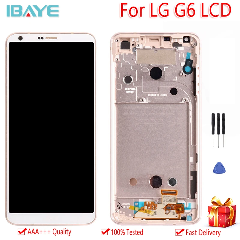 

5.7 "For LG G6 H870 H871 H872 LS993 VS998 LCD Display Touch Screen Digitizer with Frame Mount For LG g6 LCD Display