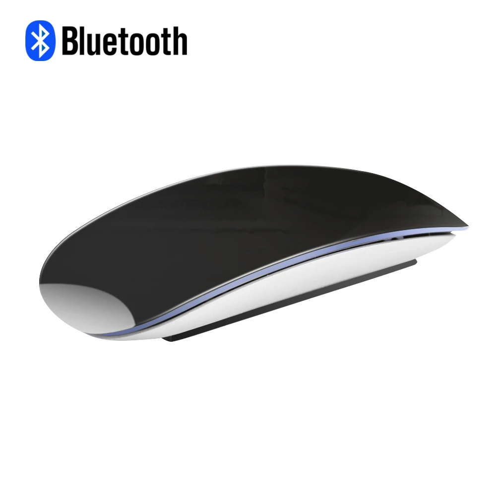 Magic Bluetooth Беспроводная Arc сенсорная компьютерная мышь Ультра тонкая эргономичная оптическая PC Mause Mini 3d мышь 2 для ноутбука Apple Macbook - Цвет: Черный