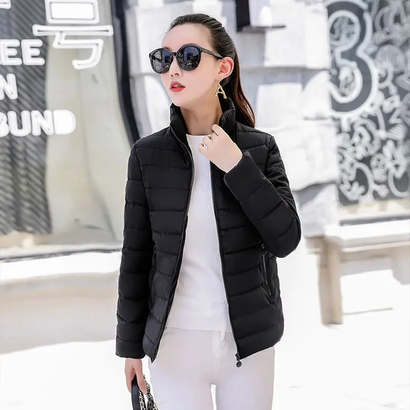 

Slim Cotton Jackets Coats Autumn Winter Jacket Women Warm Short Parkas Mujer 2019 Plus Size Outwear Long Sleeve Windbreaker Coat