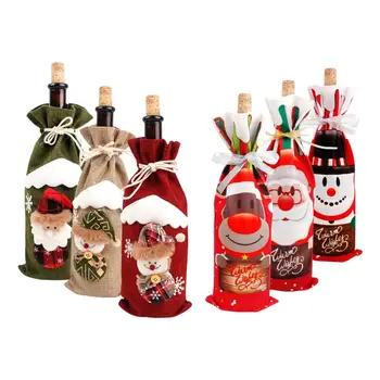 

Christmas Wine Bottle Cover Merry Christmas Decorations For Home 2020 Christmas Ornament New Year 2021 Xmas Navidad Gifts