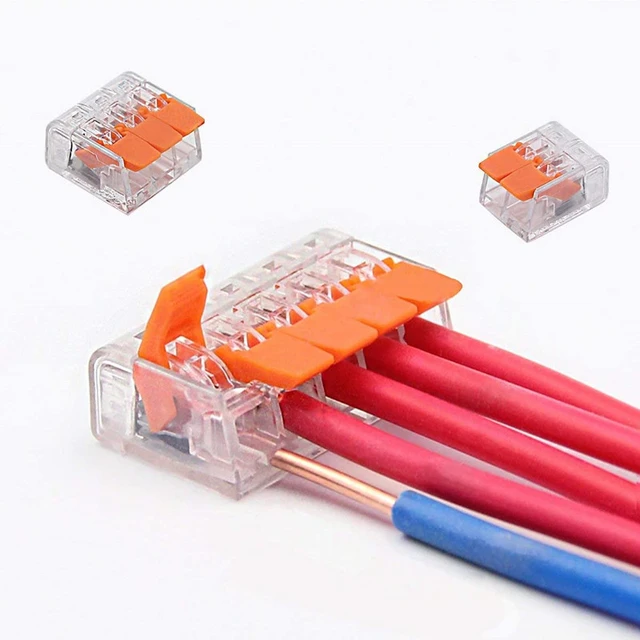 Acheter Connecteurs de fils électriques rapides, écrou de levier à ressort,  borniers de câbles rapides réutilisables, 10 pièces