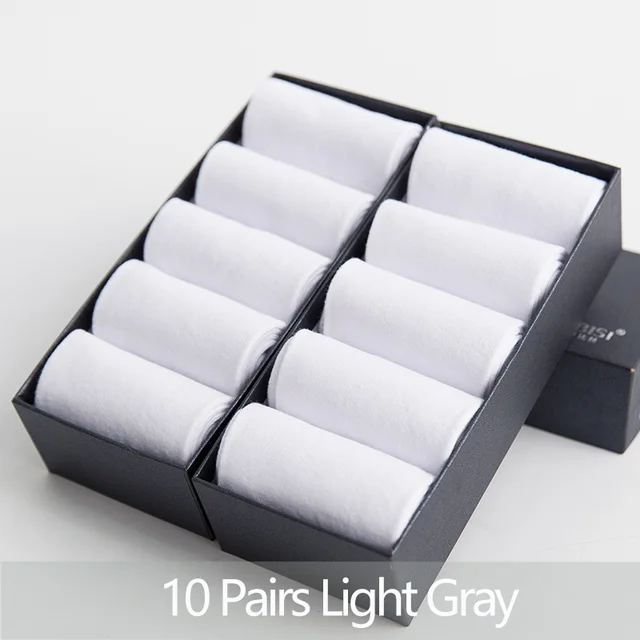 5/10 Pairs/Lot Men's Cotton Socks Plus Size Black Business Men Socks Breathable Spring Summer Autumn for Male Eur Size(39-48) 087-10-05