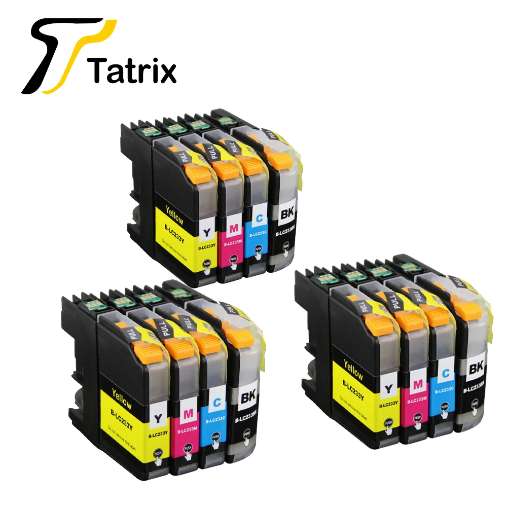Tatrix 12PK B LC233 LC231 чернила стандартной совместимости для принтера Brother Перезагрузка