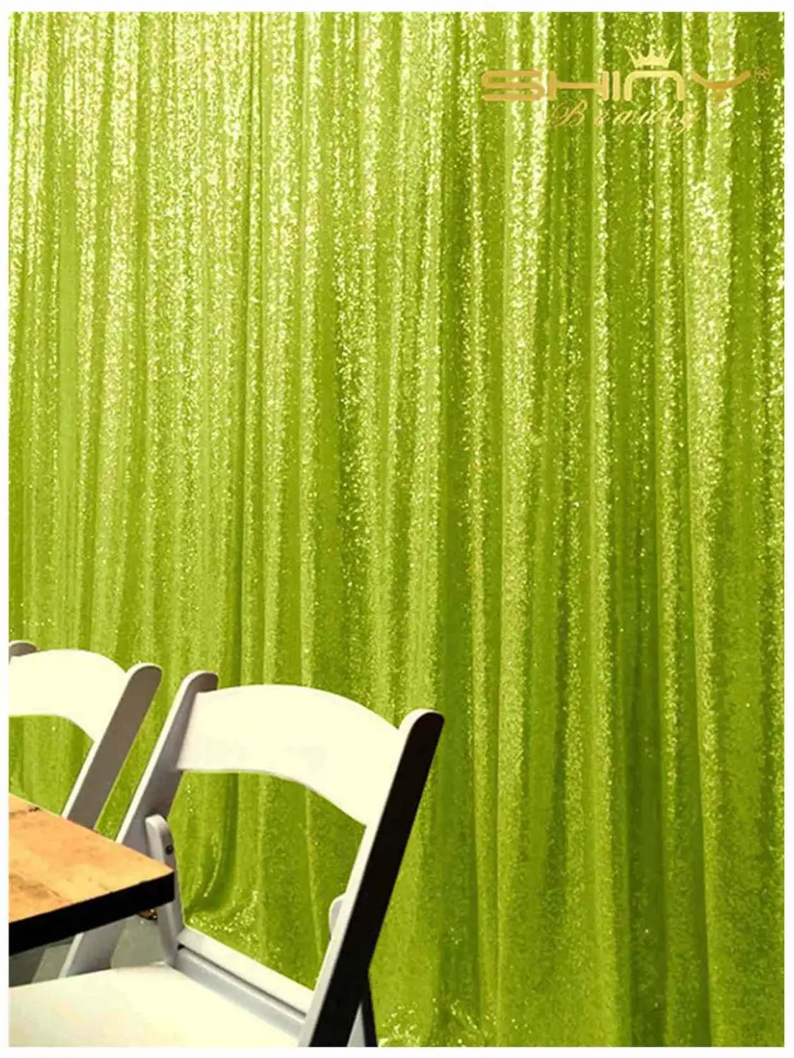 

Shinybauty 10x20ft Lime Green Prom Backgrounds Stage Backdrops Sequin Party Curtain Wall Decoration For Birthday Party-M190815