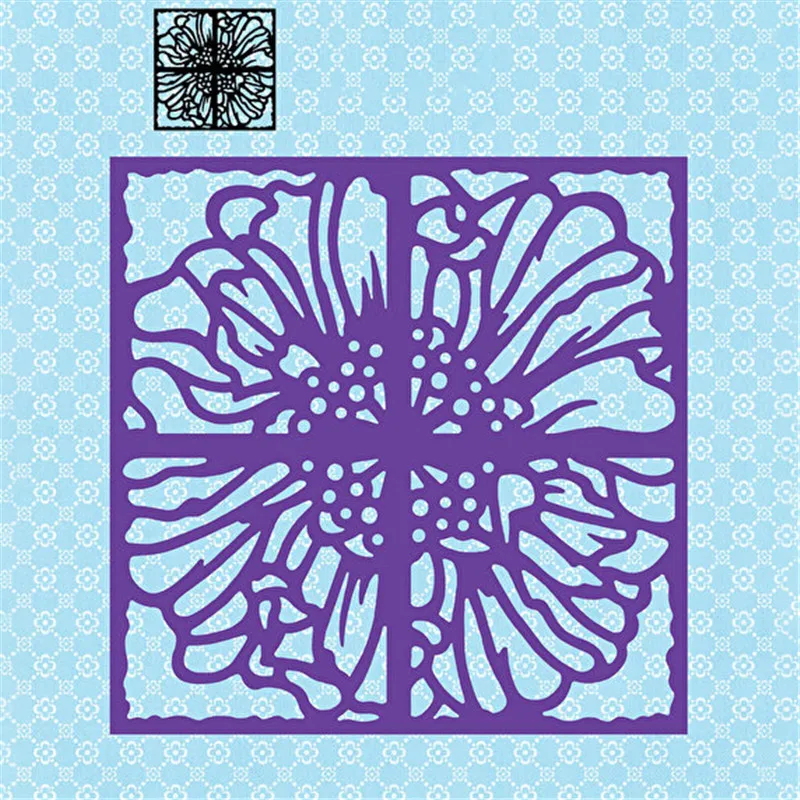 

GJCrafts Metal Cutting Dies Flower Cover 1 Pcs/lot Scrapbooking for Card Making DIY Embossing Cuts New Craft Dies Template