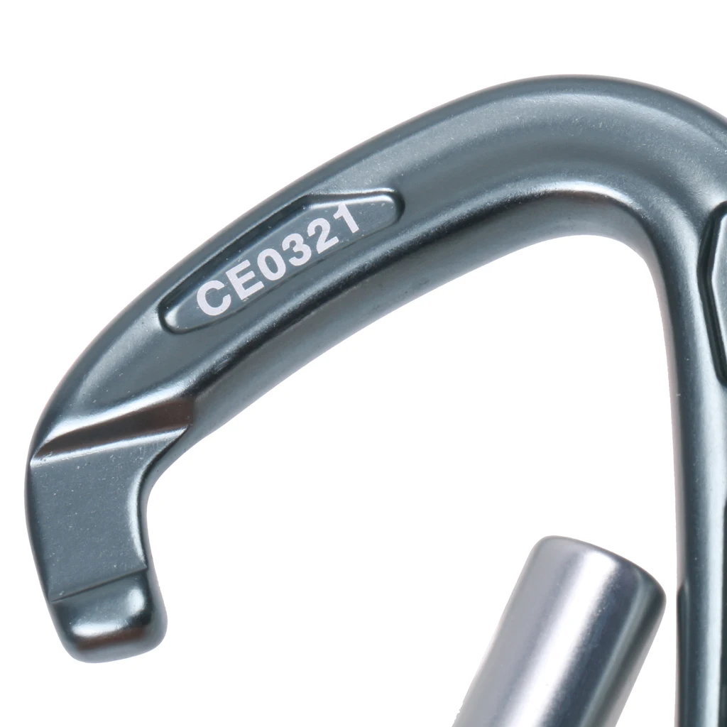 Set of 2 Outdoor 24KN Rock Climbing Caving Carabiner Rappelling Rescue Arborist Snap Clip Hook - CE Certification Climbing Acces