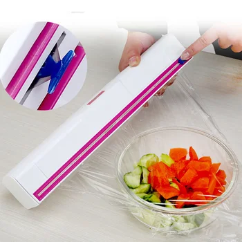 

Food Plastic Cling Wrap Dispenser Preservative Film Cutter Kitchen Tool Accessories Cooking Tools C1210 j