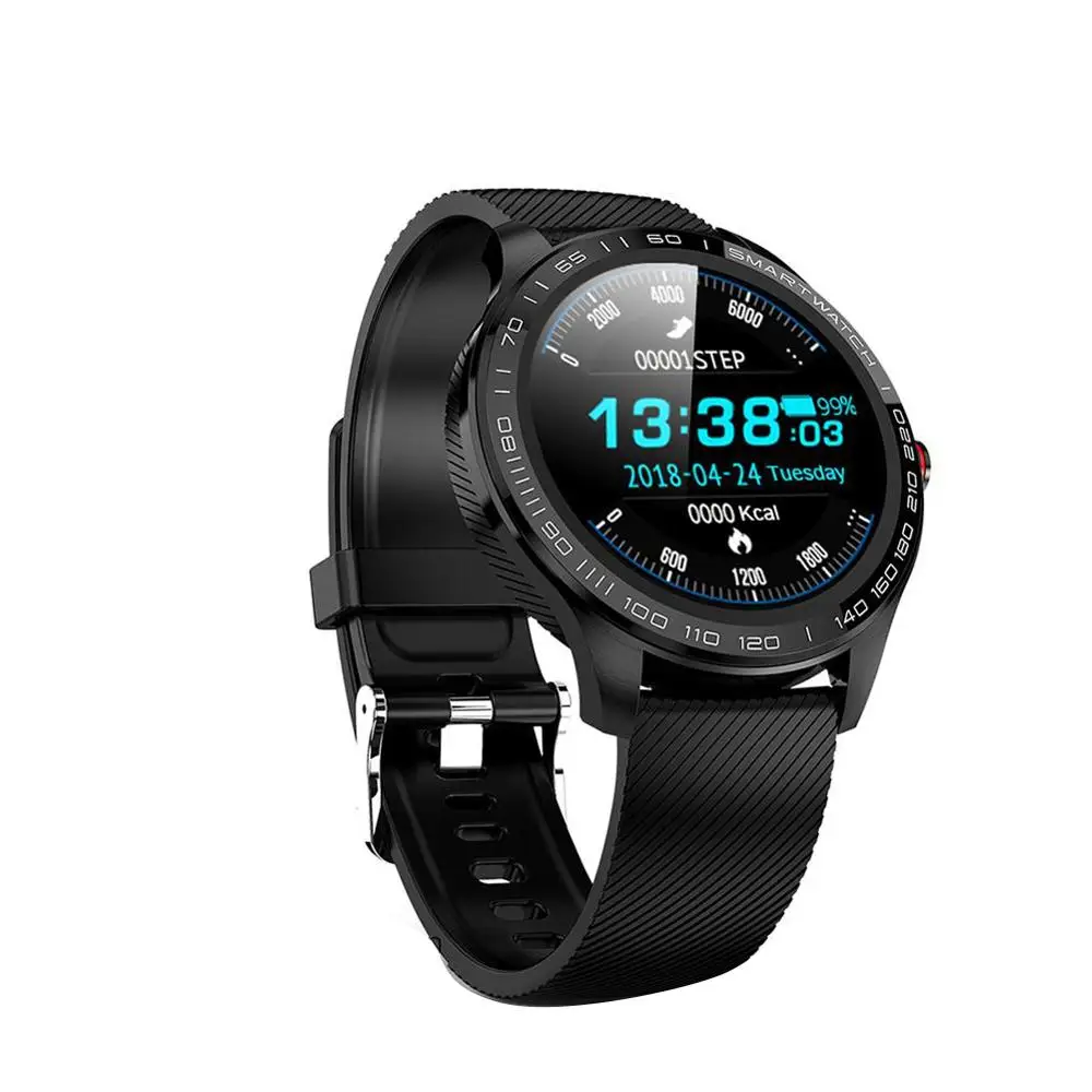 L9 Color Screen Bluetooth Men's Smart Watch Cardiogram+PPG HRV Heart Rate Sphygmomanometer IP68 Smart Bracelet for Android IOS