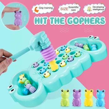 

Baby Catch Frogs Toy Frogs Eating Beans Toy Plastic Kids Puzzle Two-Player Desktop Game Parent-child Interaction Plays Safe