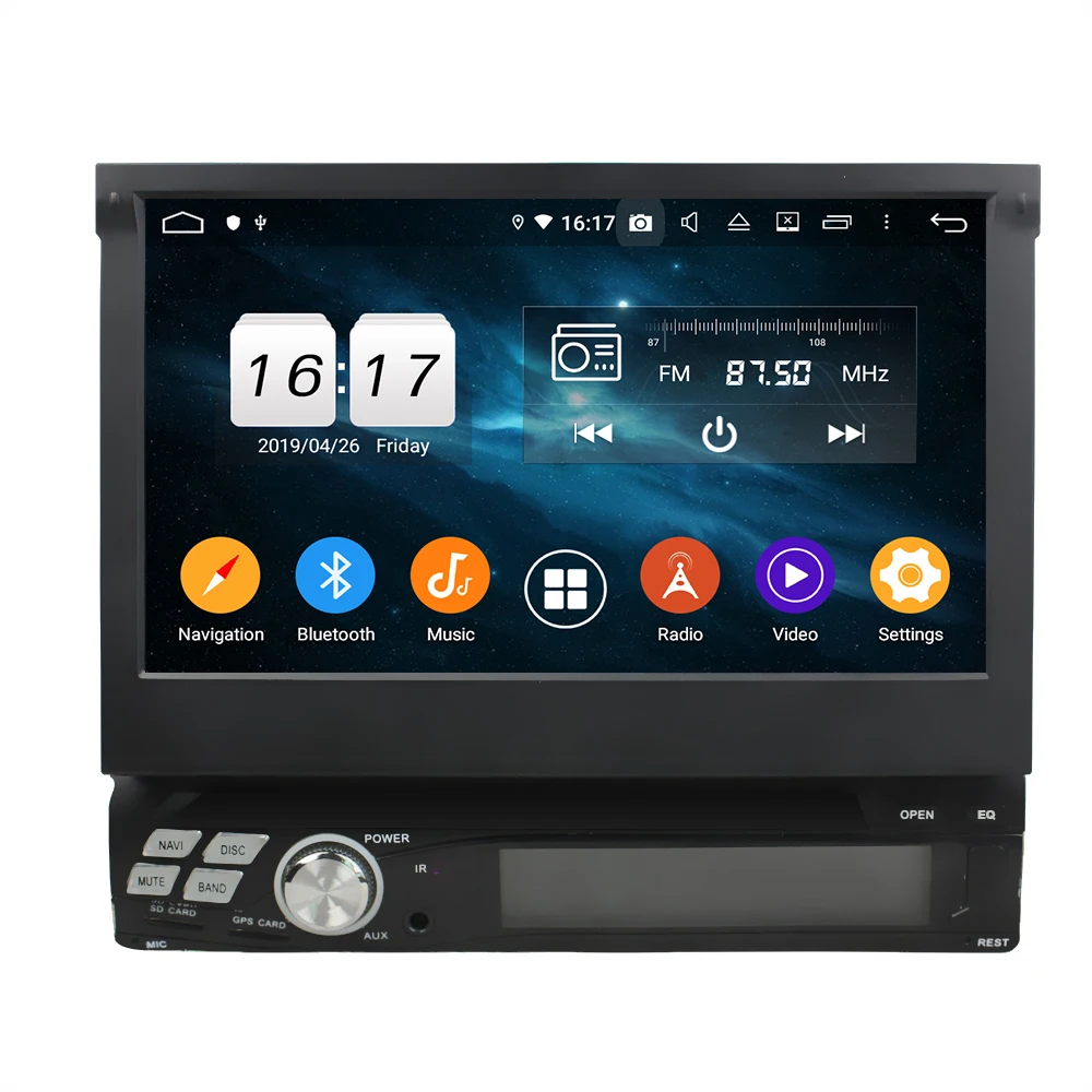 

7" Android 10.0 PX5 Car Radio For Universal Audio 1024*600 Multimedia Player 8 Core multi-touch screen Stereo DSP 4+64G Audio