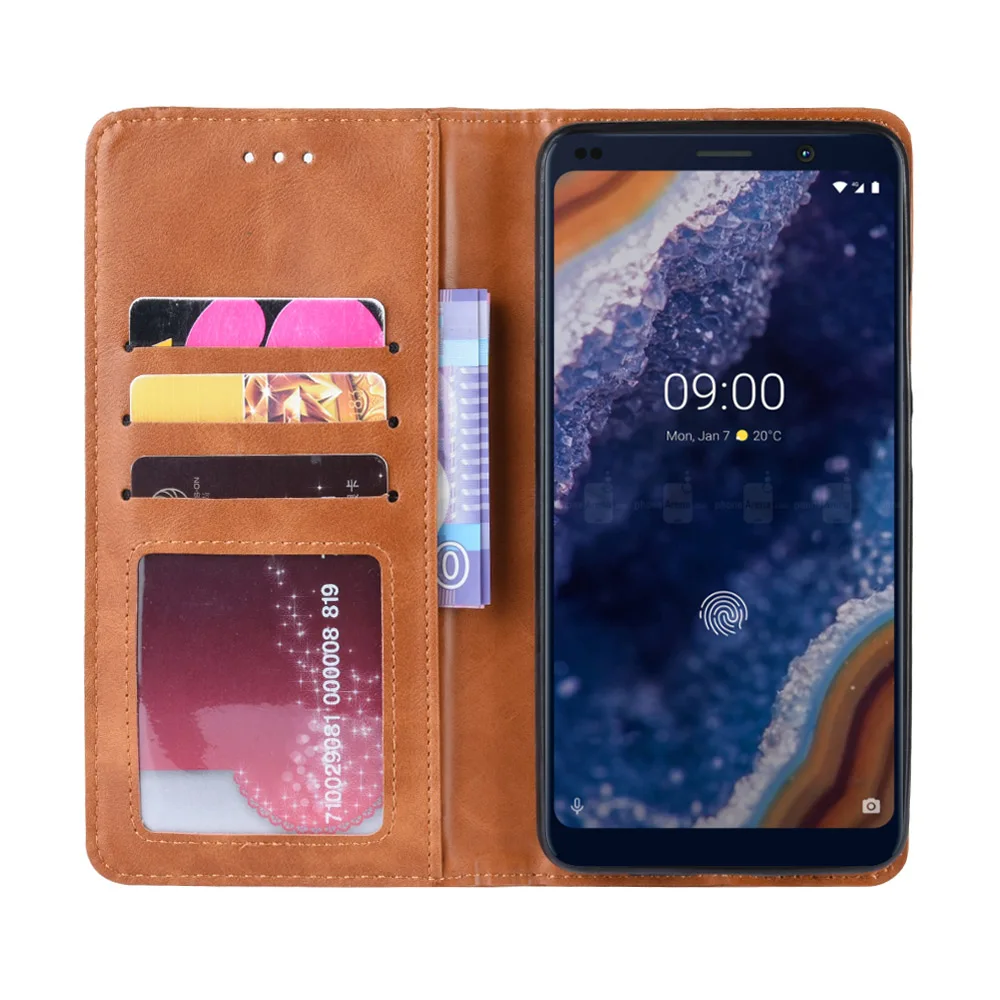 Магнитный винтажный кожаный чехол Премиум Coque для Nokia 9 Pureview TA-1082 TA-1087 чехол 5,99 дюймов флип фривольный анти-осенний чехол